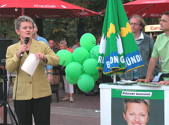 Renate K&uuml;nast, Wahlkampfauftritt 2006, Berlin, Wittenbergplatz, Abgeordnetenhaus- und BVV-Wahlen
