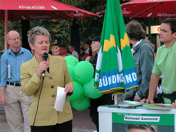 Renate K&uuml;nast, Wahlkampfauftritt 2006, Berlin, Wittenbergplatz, Abgeordnetenhaus- und BVV-Wahlen, Uli Hauschild, BVV Tempelhof-Sch&ouml;neberg