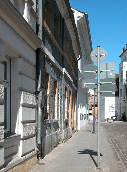 Stra&szlig;e in Richtung Rathaus, Brandenburg an der Havel