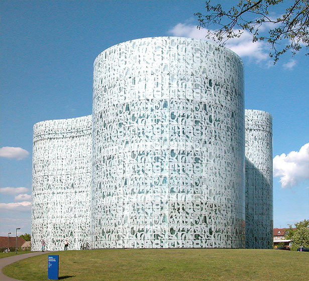 Cottbus: Informations-, Kommunikations- und Medienzentrum (IKMZ), Universit&auml;tsbibliothek, Architekten: Architekten: Jacques Herzog, Pierre de de Meuron